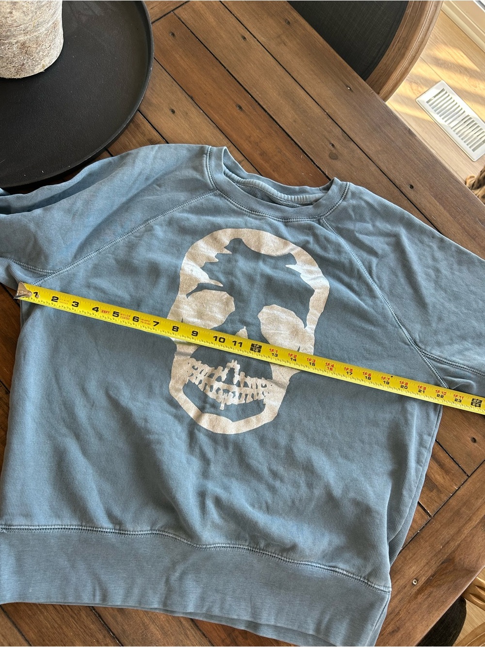 Zadig & Voltaire Upper Skull Foil Blue Cotton Sweatshirt M - Picture 8 of 10